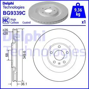 Диск тормозной DELPHI BG9339C