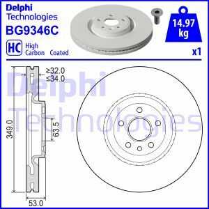 Диск тормозной DELPHI BG9346C