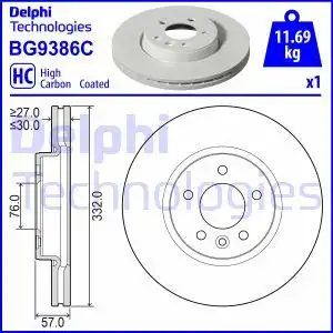 Диск тормозной DELPHI BG9386C