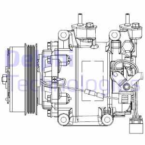 Компрессор кондиционера DELPHI CS20515