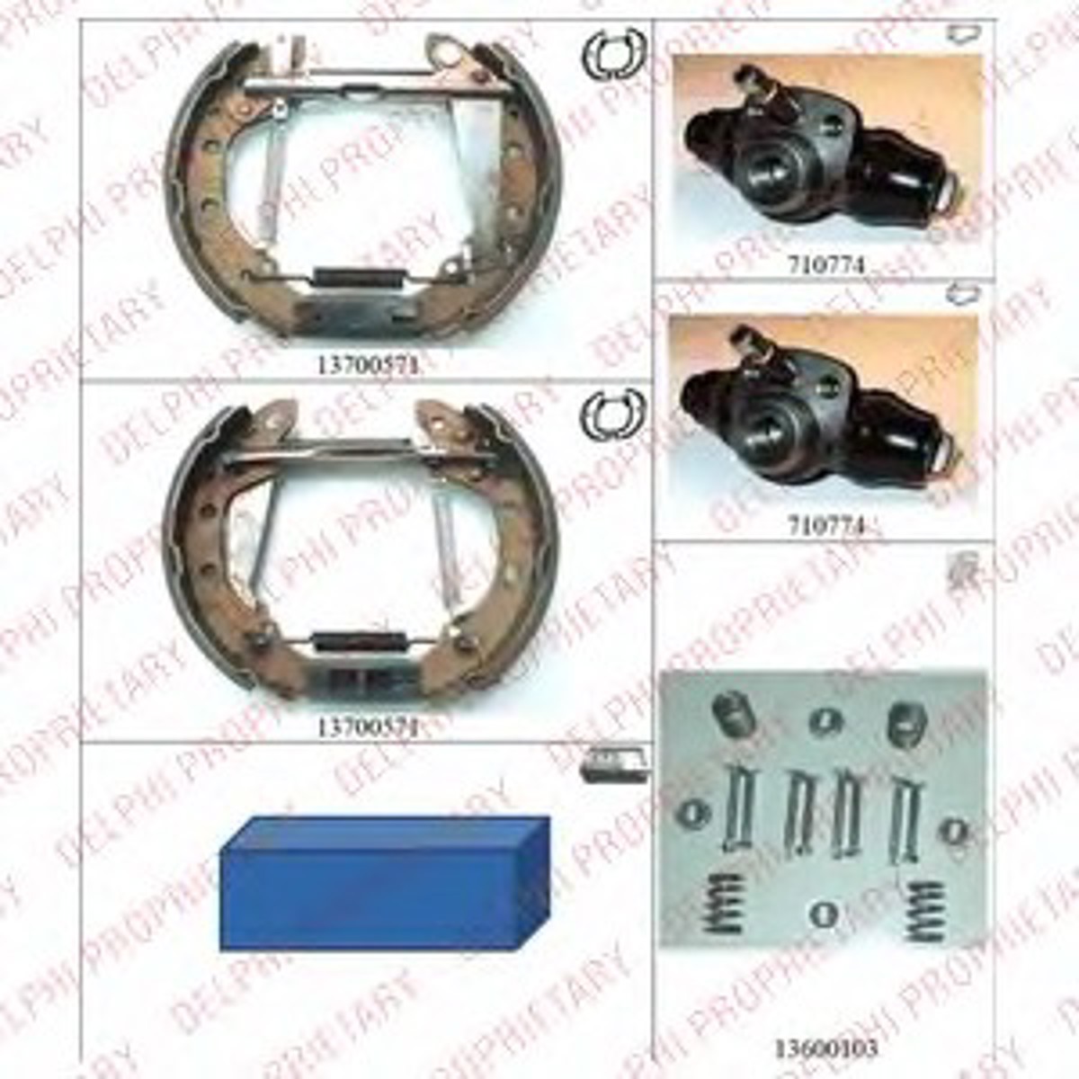 KP849 DELPHI Комплект тормозных колодок