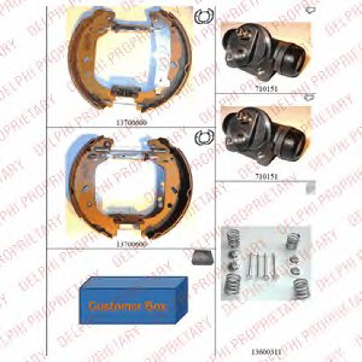Комплект тормозных колодок DELPHI KP906
