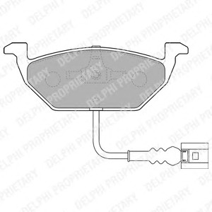 Комплект тормозных колодок, дисковый тормоз DELPHI LP1514