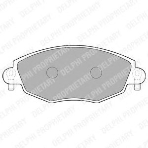 Комплект тормозных колодок, дисковый тормоз DELPHI LP1533