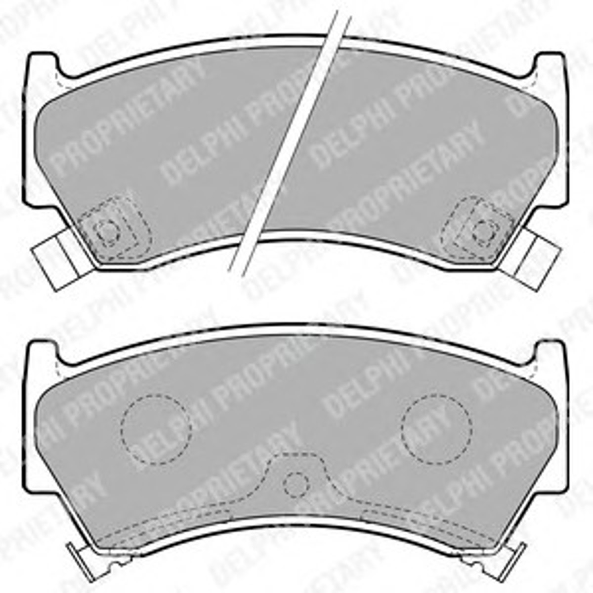 LP1735 DELPHI Комплект тормозных колодок, дисковый тормоз