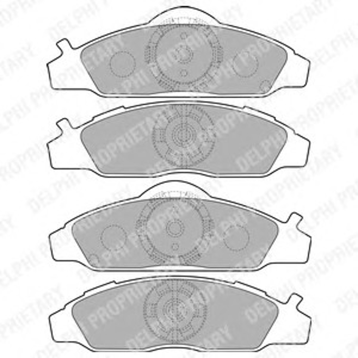 LP1817 DELPHI Колодки тормозные дисковые