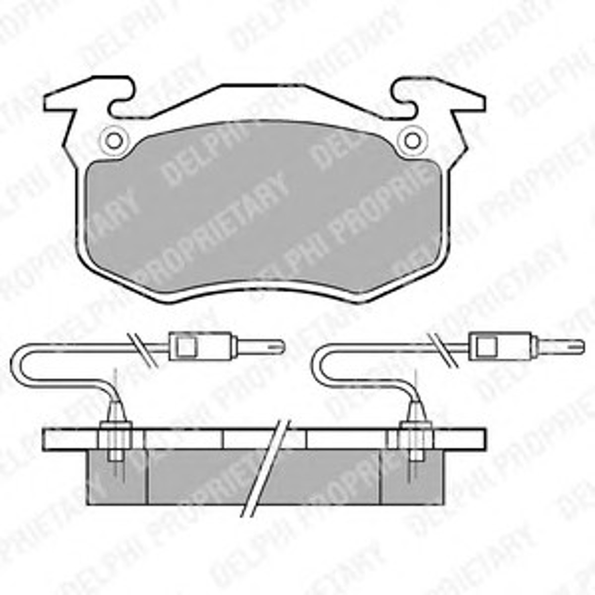 LP382 DELPHI Колодки тормозные дисковые