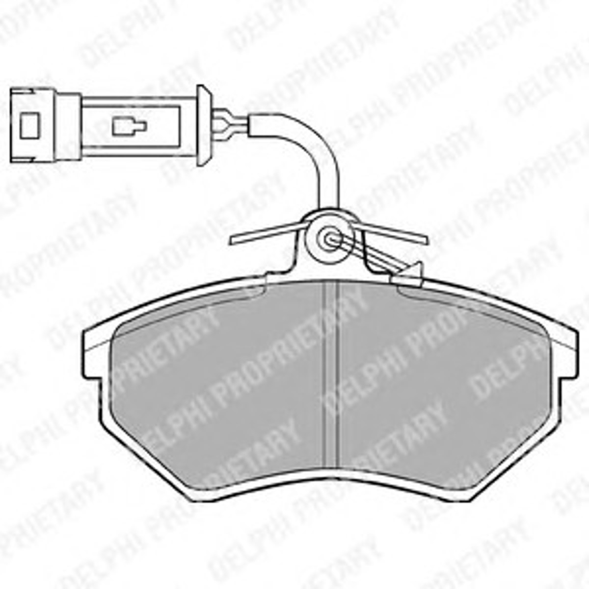 LP884 DELPHI Колодка тормозная дисковая комплект