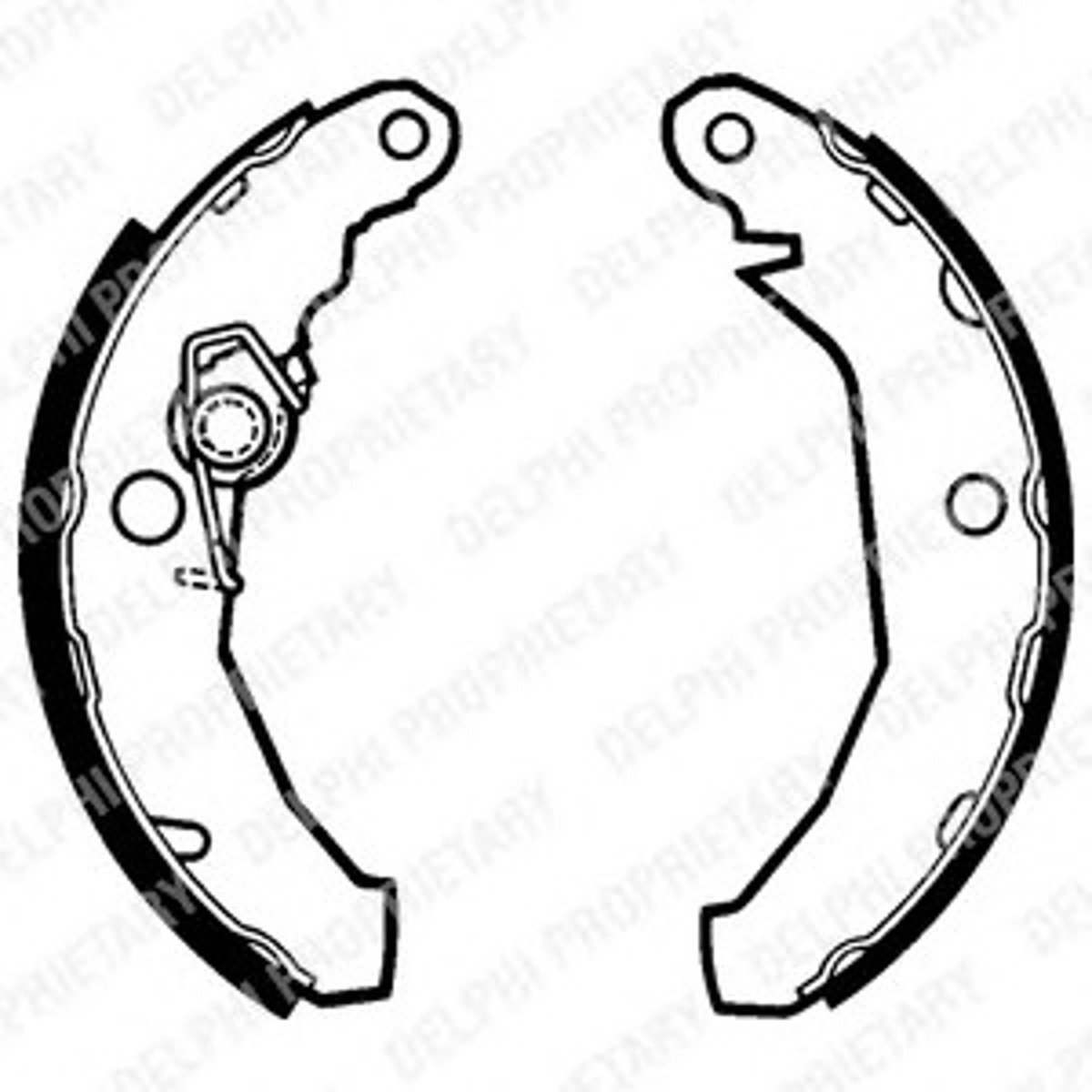 Колодки тормозные барабанные DELPHI LS1272