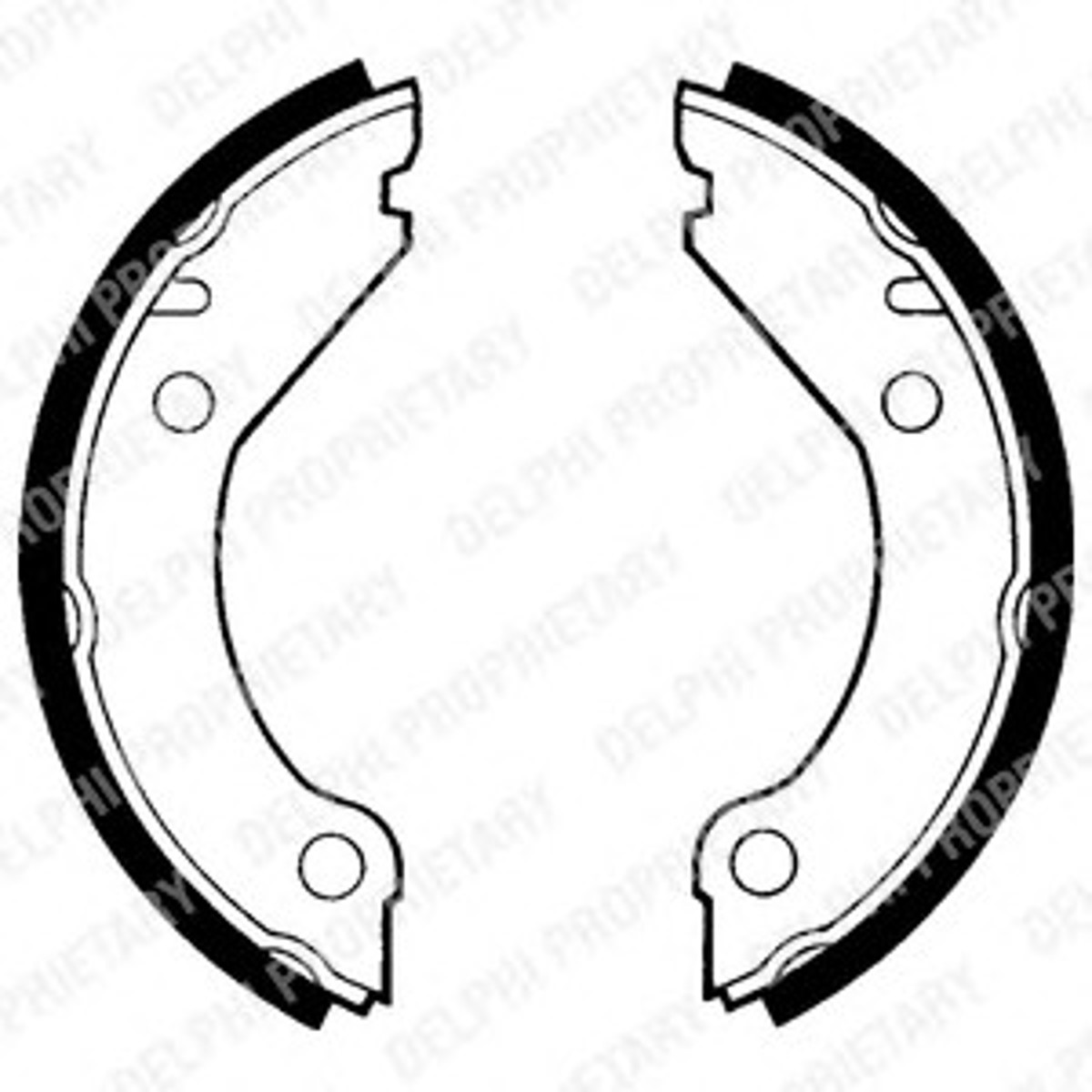 Колодки тормозные барабанные DELPHI LS1375