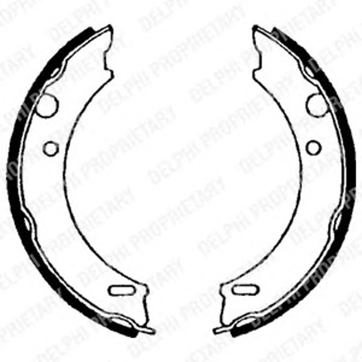 Колодки тормозные барабанные DELPHI LS1657