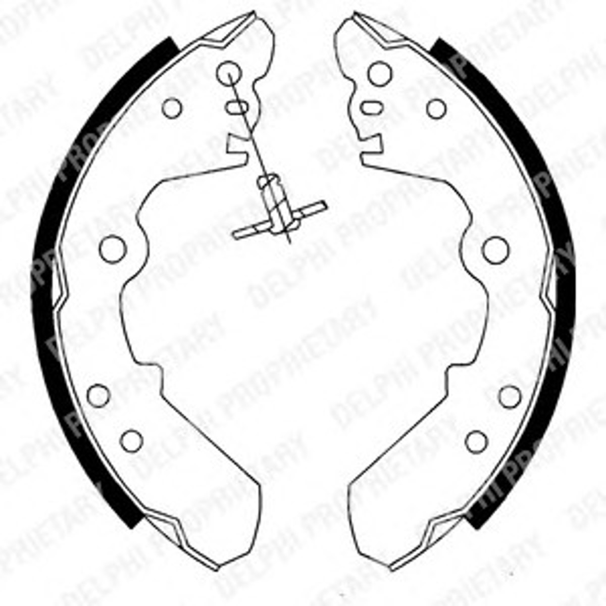 Колодка тормозная барабанная комплект DELPHI LS1687