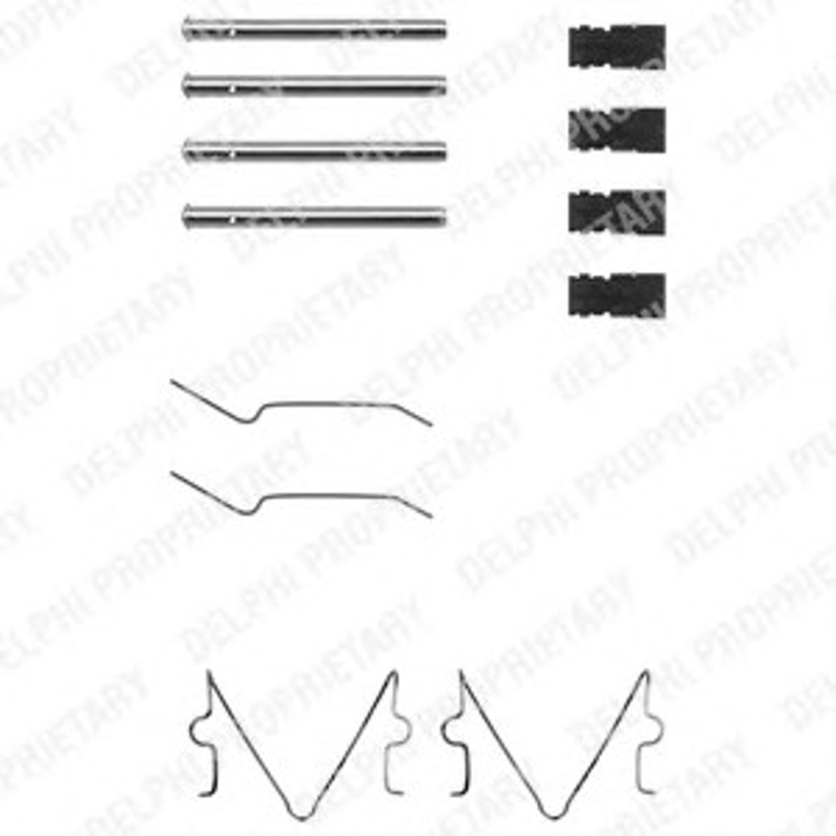 Пружинки тормозных колодок DELPHI LX0164