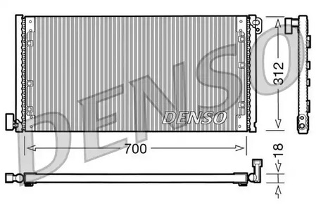 Радиатор кондиционера DENSO DCN12001