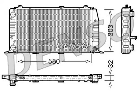 Радиатор системы охлаждения DENSO DRM02010