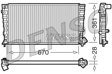 Радиатор системы охлаждения DENSO DRM07030