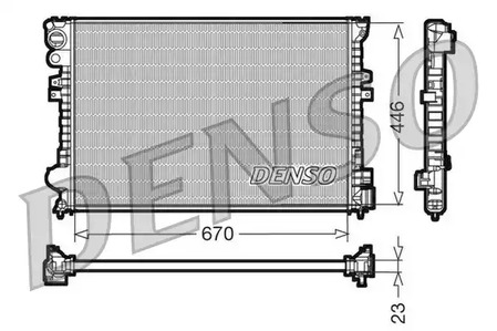 Радиатор системы охлаждения DENSO DRM07055