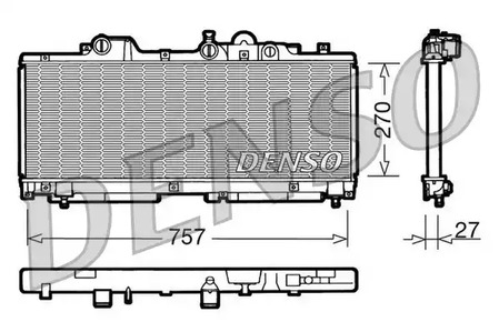 Радиатор системы охлаждения DENSO DRM09091