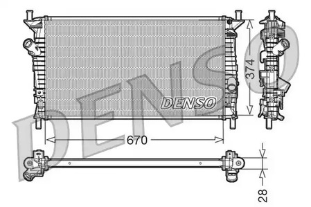 Радиатор системы охлаждения DENSO DRM10074