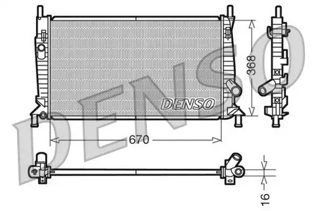 DRM10075 DENSO Радиатор системы охлаждения