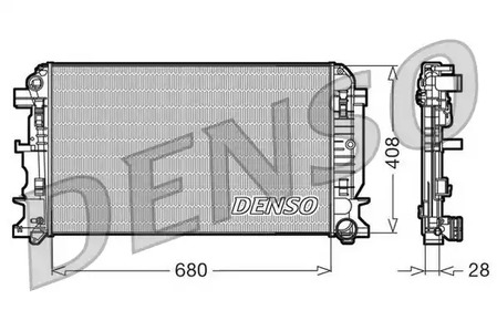 Радиатор охлаждение двигателя DENSO DRM17009