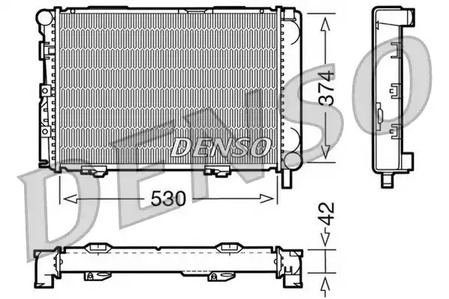 Радиатор системы охлаждения DENSO DRM17025