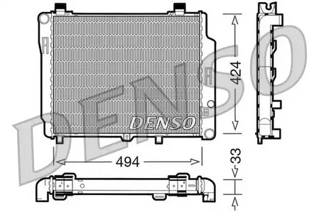 Радиатор системы охлаждения DENSO DRM17074