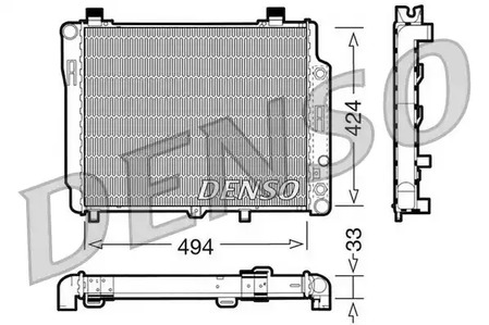 Радиатор системы охлаждения DENSO DRM17075