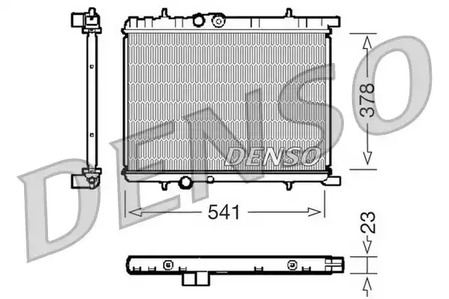 Радиатор, охлаждение двигателя DENSO DRM21033