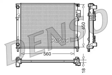 Радиатор системы охлаждения DENSO DRM23095