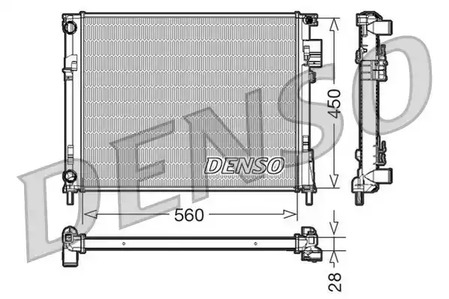 Радиатор системы охлаждения DENSO DRM23096