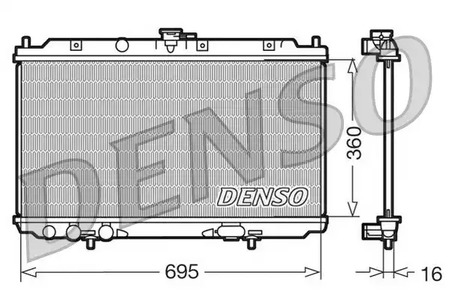 DRM46012 DENSO Радиатор системы охлаждения