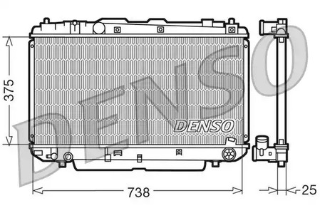 Радиатор системы охлаждения DENSO DRM50021