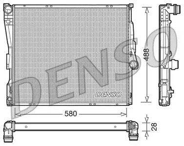 Радиатор, охлаждение двигателя DENSO DRM05090