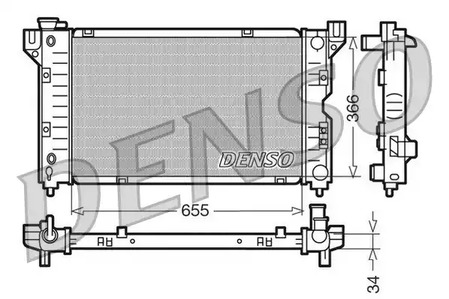 Радиатор системы охлаждения DENSO DRM06010