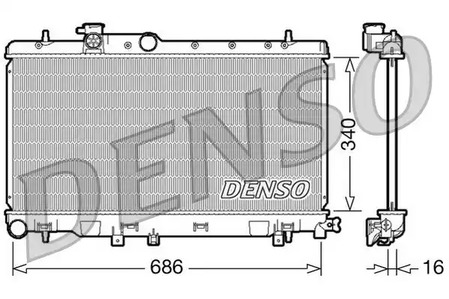 Радиатор системы охлаждения DENSO DRM36006