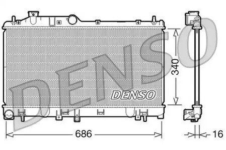 DRM36007 DENSO Радиатор системы охлаждения