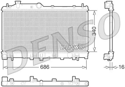 DRM36013 DENSO Радиатор системы охлаждения