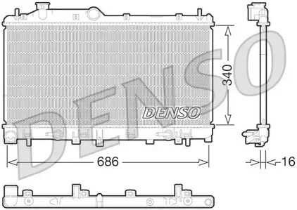 DRM36015 DENSO Радиатор системы охлаждения