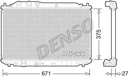 Радиатор системы охлаждения DENSO DRM40029