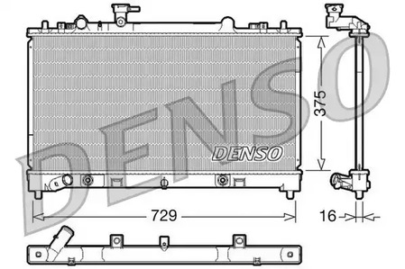 Радиатор охлаждения двигателя DENSO DRM44022