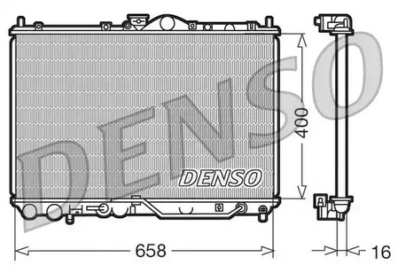 Радиатор системы охлаждения DENSO DRM45011