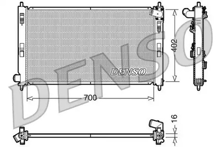 Радиатор системы охлаждения DENSO DRM45023