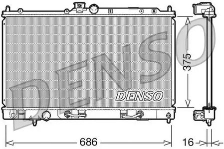 Радиатор системы охлаждения DENSO DRM45024