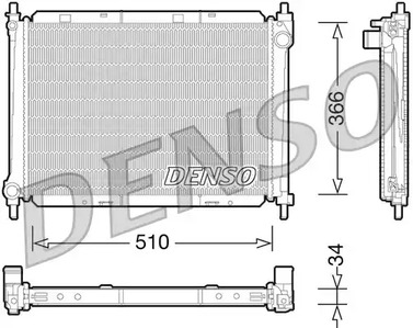 Радиатор системы охлаждения DENSO DRM46037