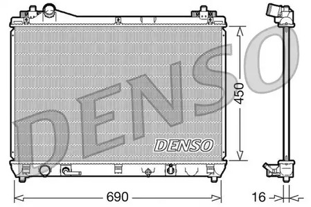 Радиатор системы охлаждения DENSO DRM47017