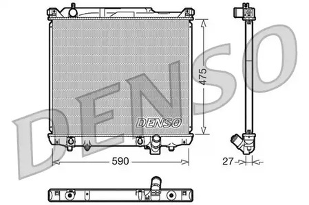 Радиатор системы охлаждения DENSO DRM47020