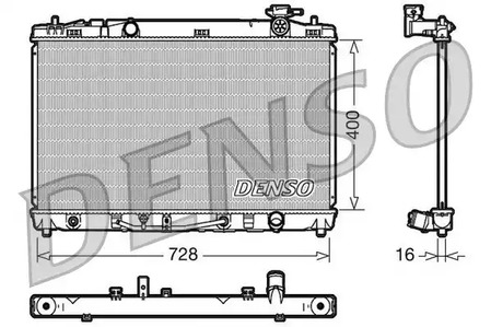 Радиатор системы охлаждения DENSO DRM50041