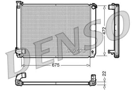 Радиатор системы охлаждения DENSO DRM51005