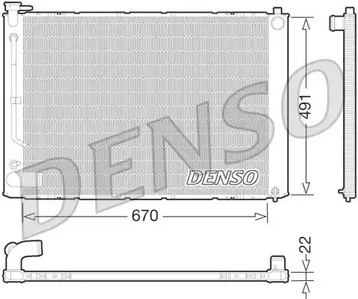 Радиатор системы охлаждения DENSO DRM51011